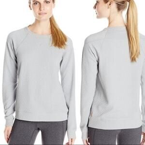 Lucy Inner Strength Quilted Pullover Sweatshirt Heather Grey M